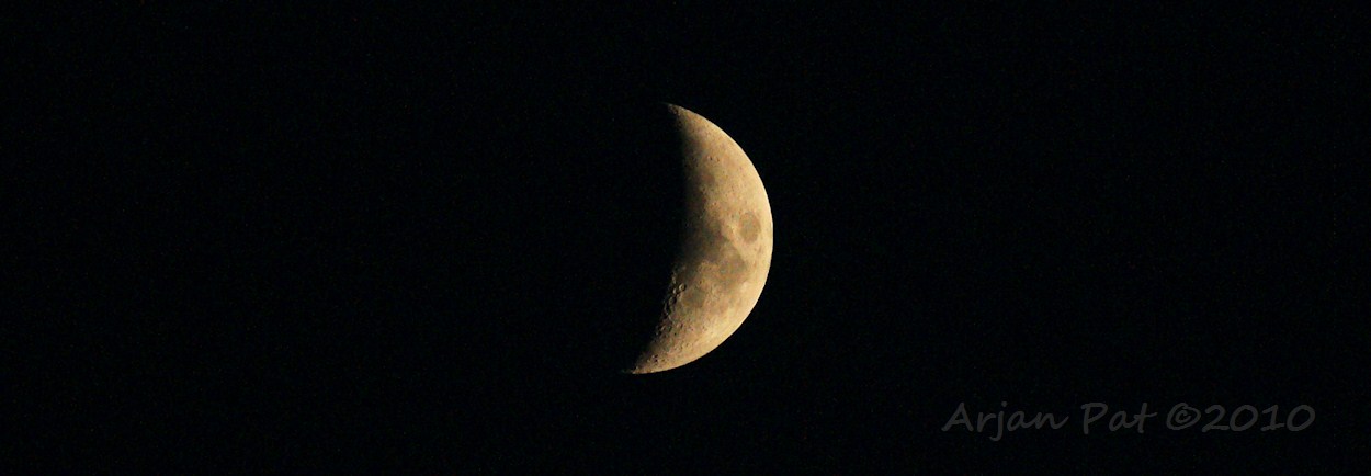 De maan was nu ook goed te fotograferen.